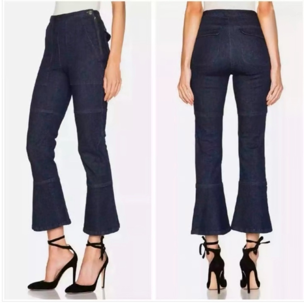 Rachel Comey Pursue Bell Hem Crop Stretch Denim Jeans